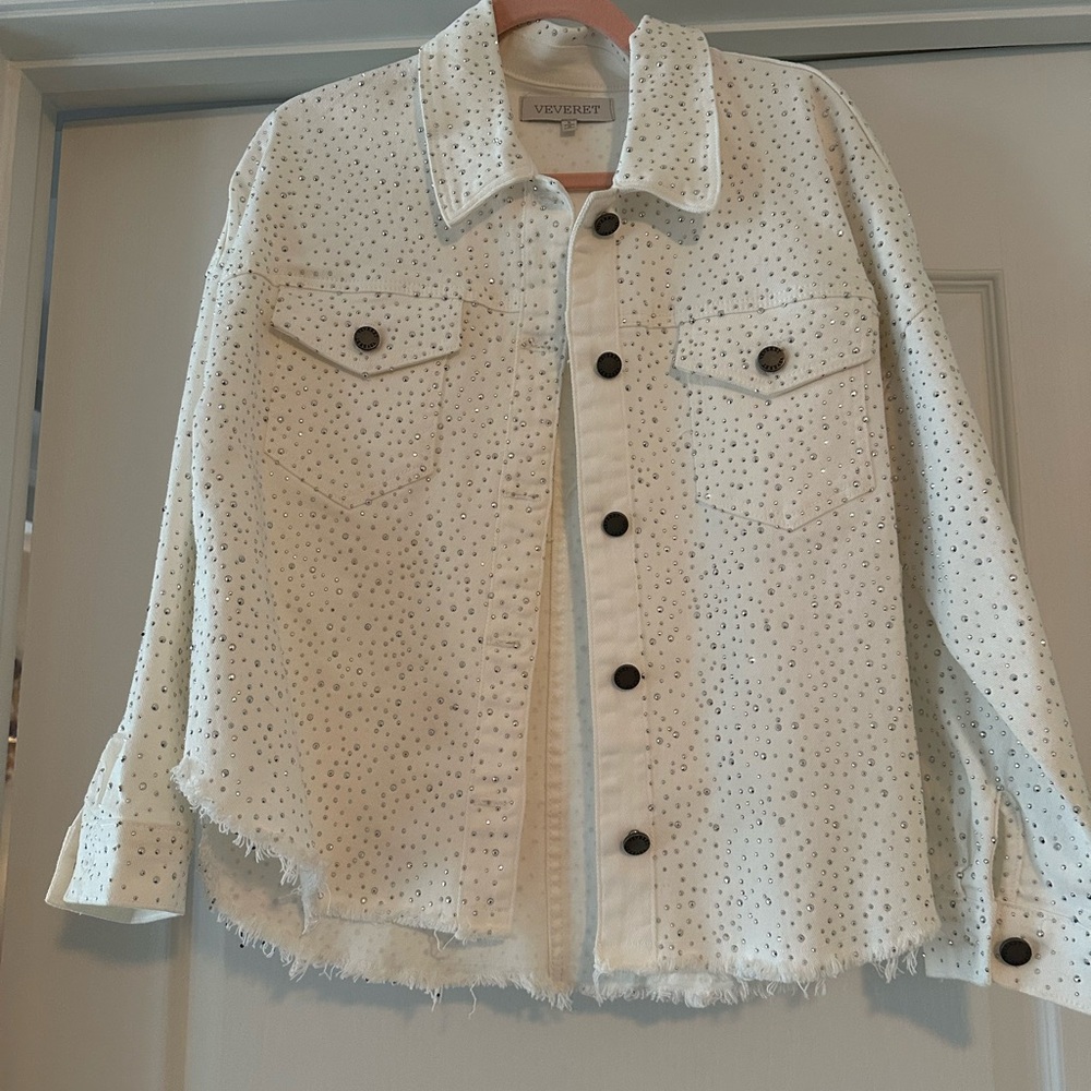 White Rhinestone Jacket - Picture 3 of 5
